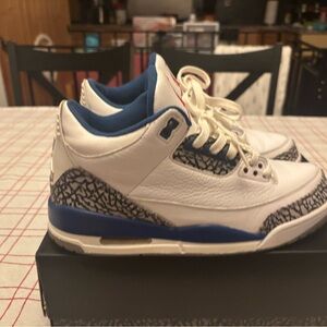 Nike Air Jordan 3 Retro White Blue Sneakers
